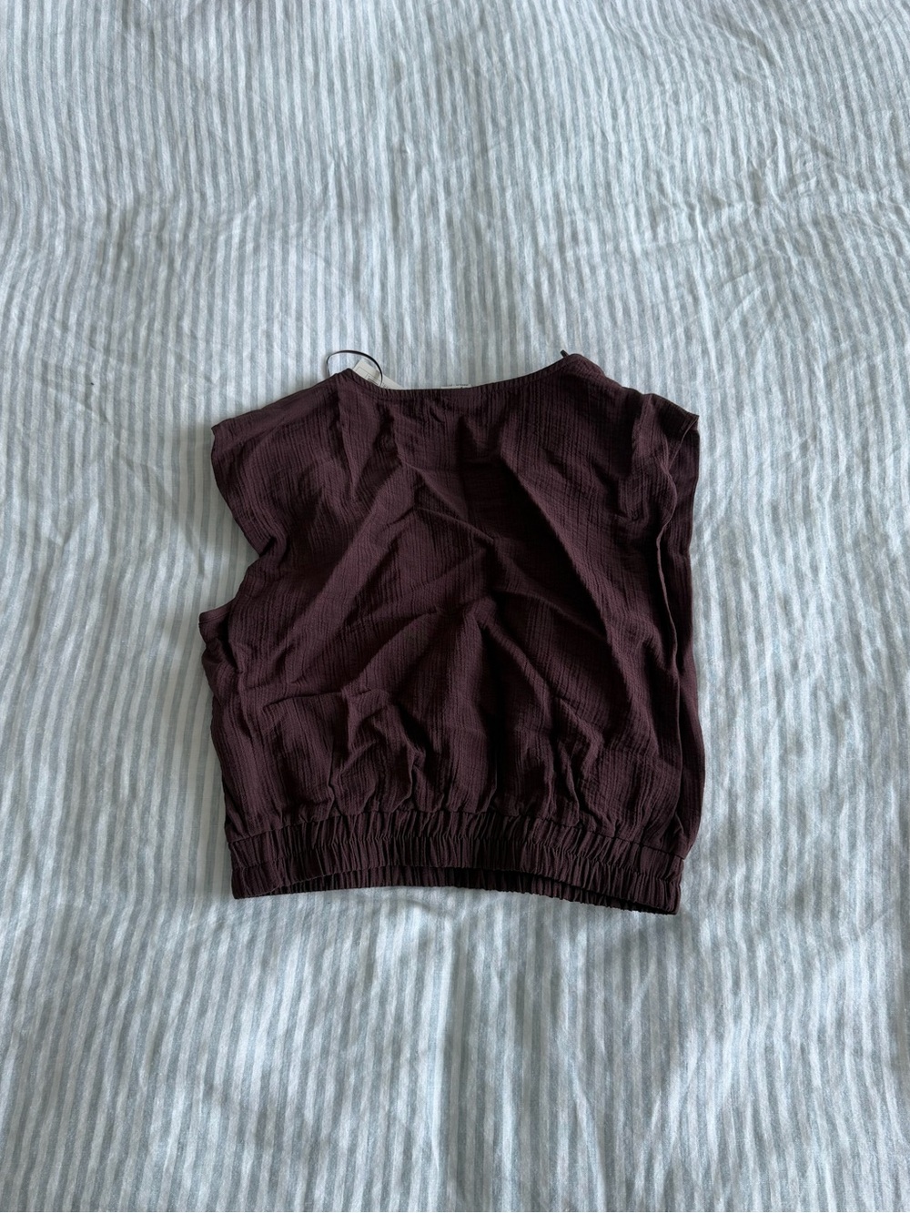 NWT A New Day Purple Cropped V Neck Top - Picture 5 of 5